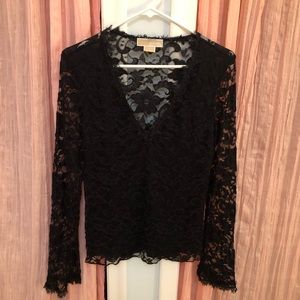 Micheal Kors long sleeved lace top